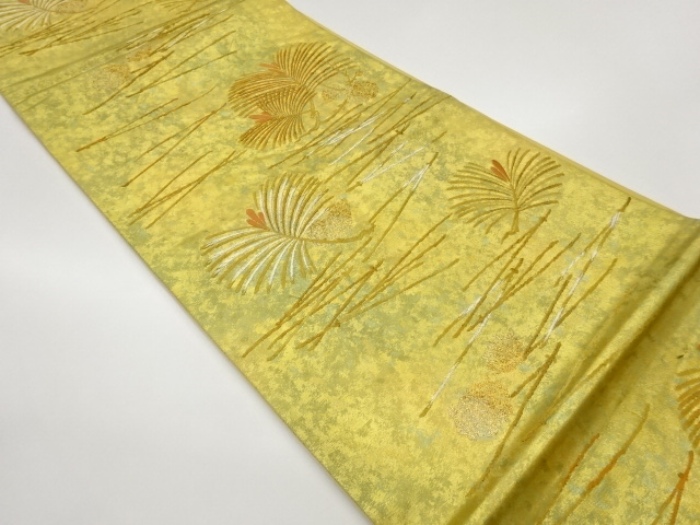 JAPANESE FUKURO OBI / URUSHI FOIL / WOVEN PINE